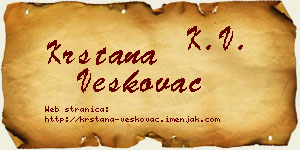 Krstana Veškovac vizit kartica
